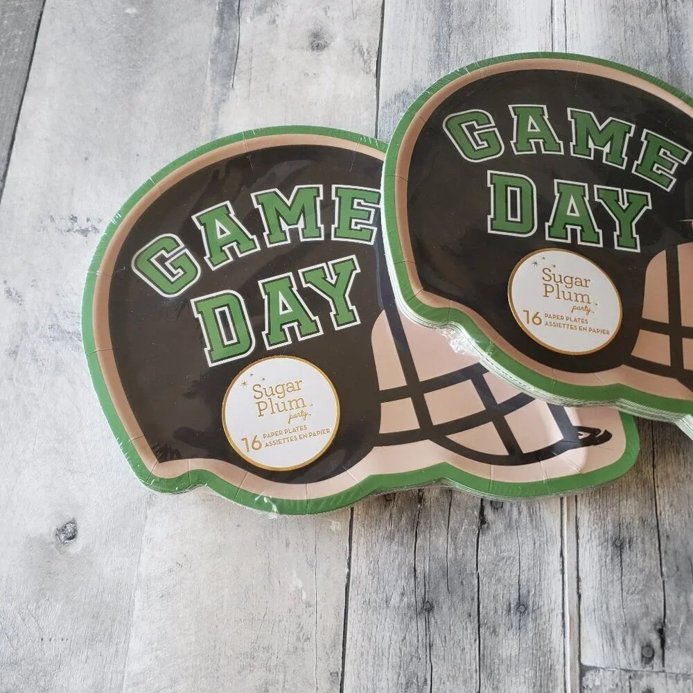 NWT - Game day Football Helmet Paper Plates (32ct)